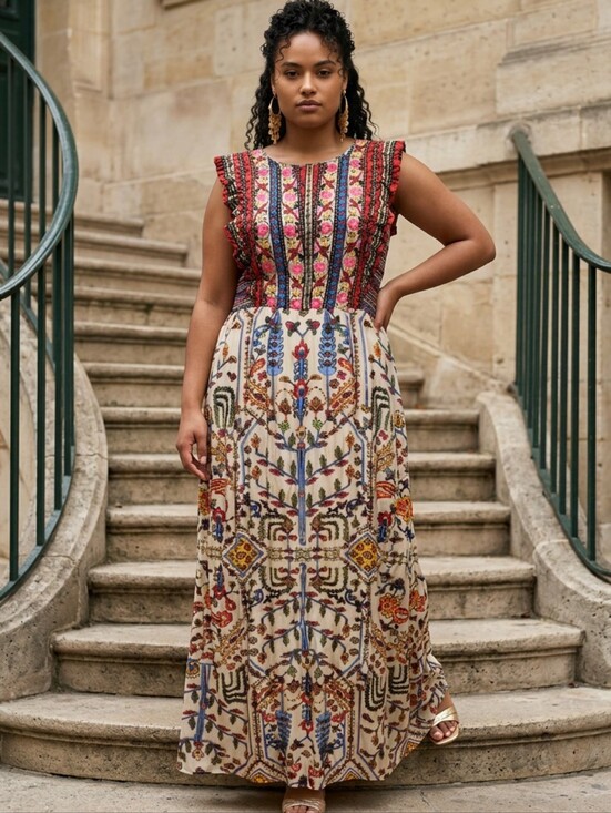 Anthropologie Dresses & Skirts - Anthropologie Valerie Embroidered Maxi Dress Sz 16 Excellent Condition